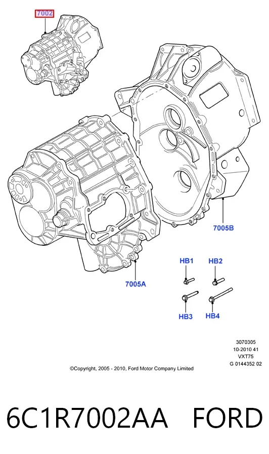 КПП 6C1R7002AA Ford