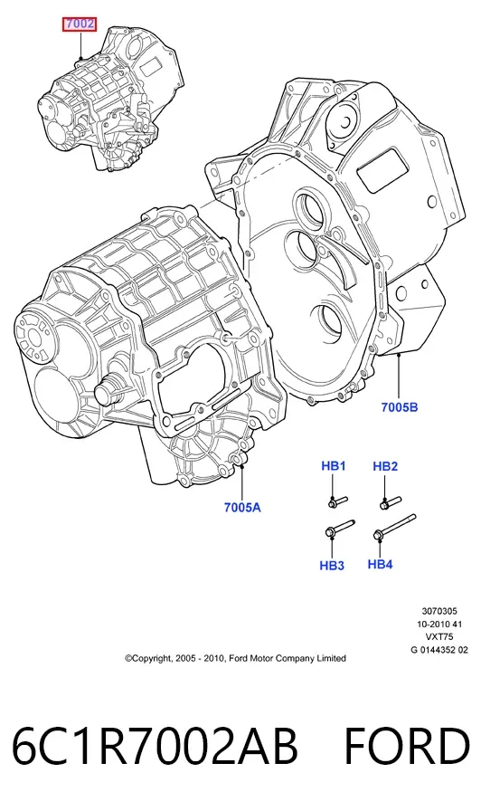 КПП 6C1R7002AB Ford