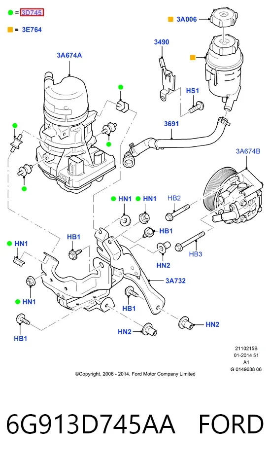  6G913D745AA Ford
