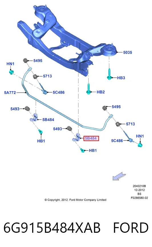  6G915B484XAB Ford