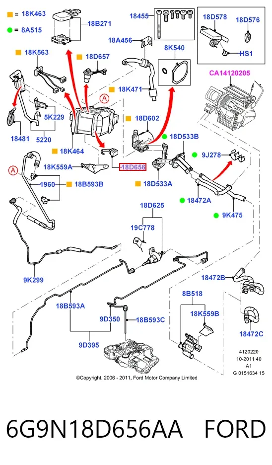  6G9N18D656AA Ford