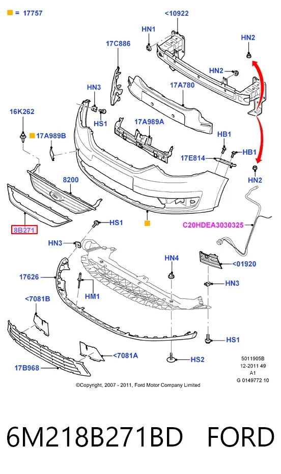  6M218B271BD Ford