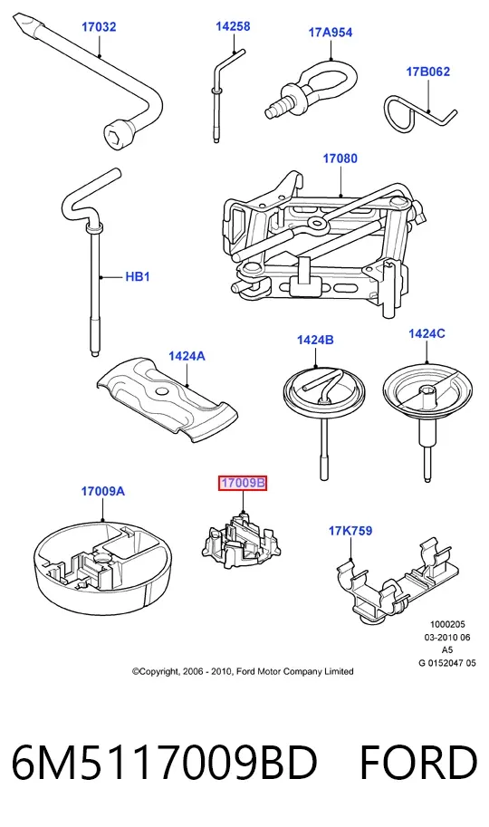  6M5117009BD Ford
