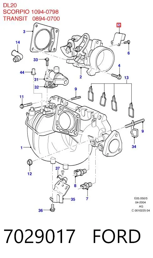 Датчик дроссельной заслонки 7029017 Ford