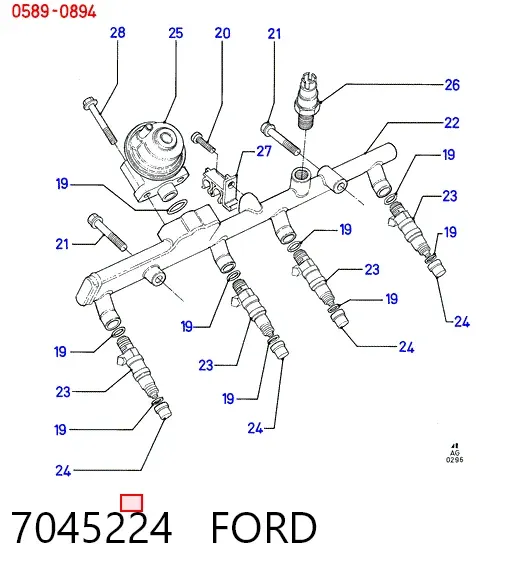 Регулятор давления топлива 7045224 Ford