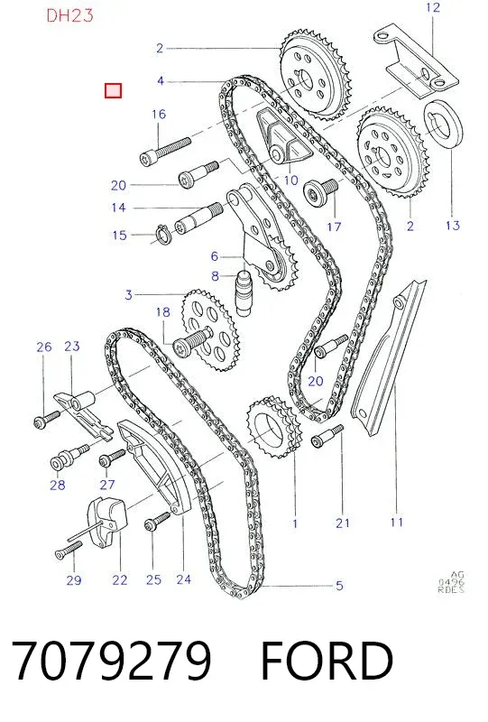 Цепь ГРМ 7079279 Ford