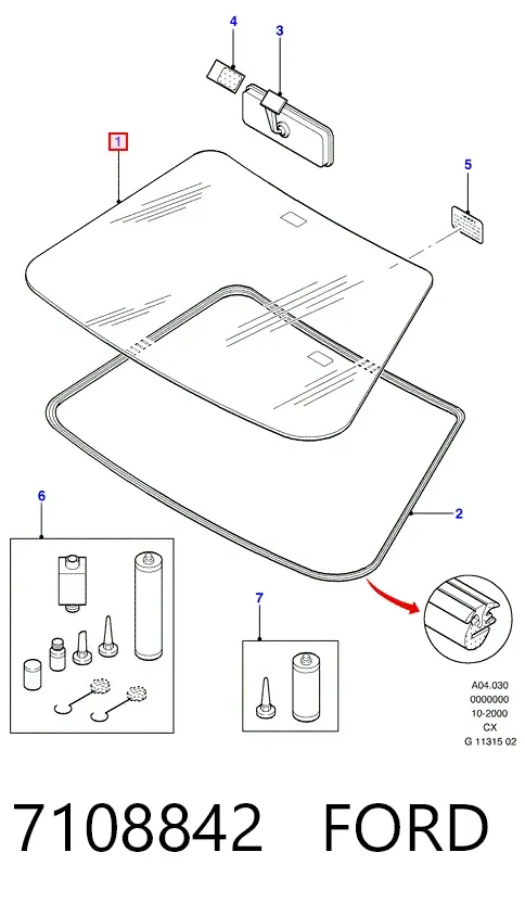 Лобовое стекло Ford Fiesta Mk3