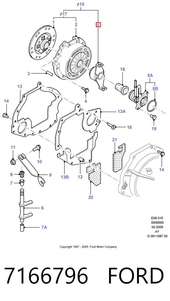 Выжимной подшипник 7166796 Ford