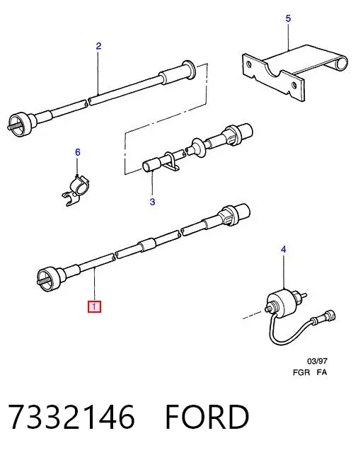 Привод спидометра 7332146 Ford