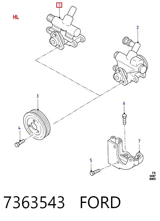 Насос ГУР 7363543 Ford