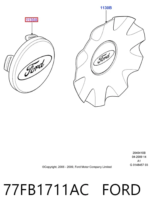 Колпаки 77FB1711AC Ford