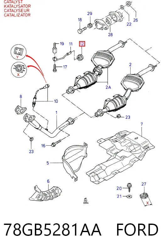 Подушка глушителя 78GB5281AA Ford