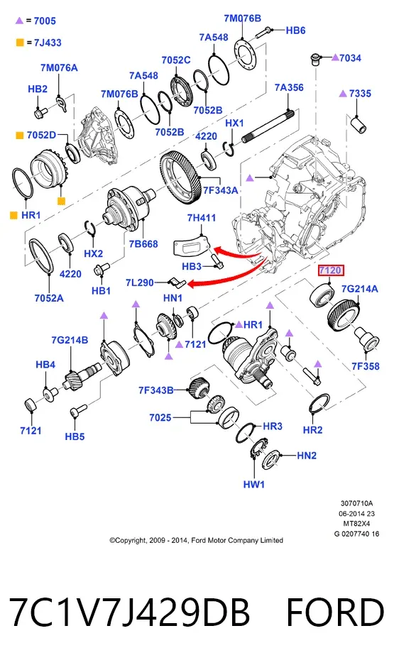  7C1V7J429DB Ford