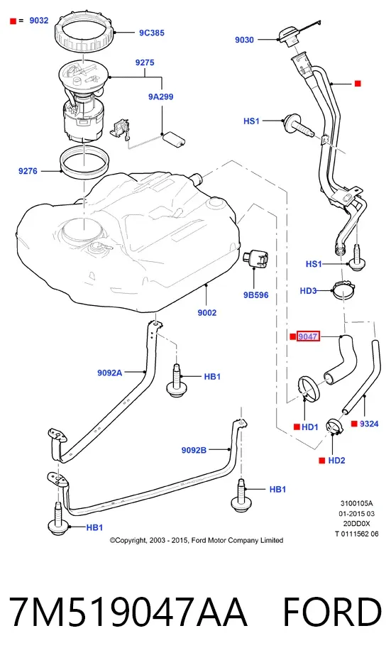  7M519047AA Ford