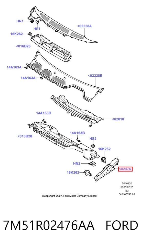  7M51R02476AA Ford