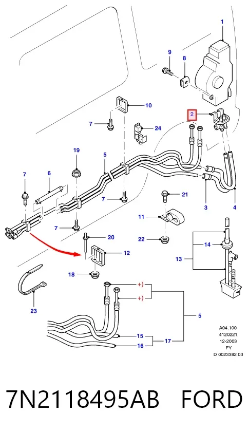 Кран печки 7N2118495AB Ford