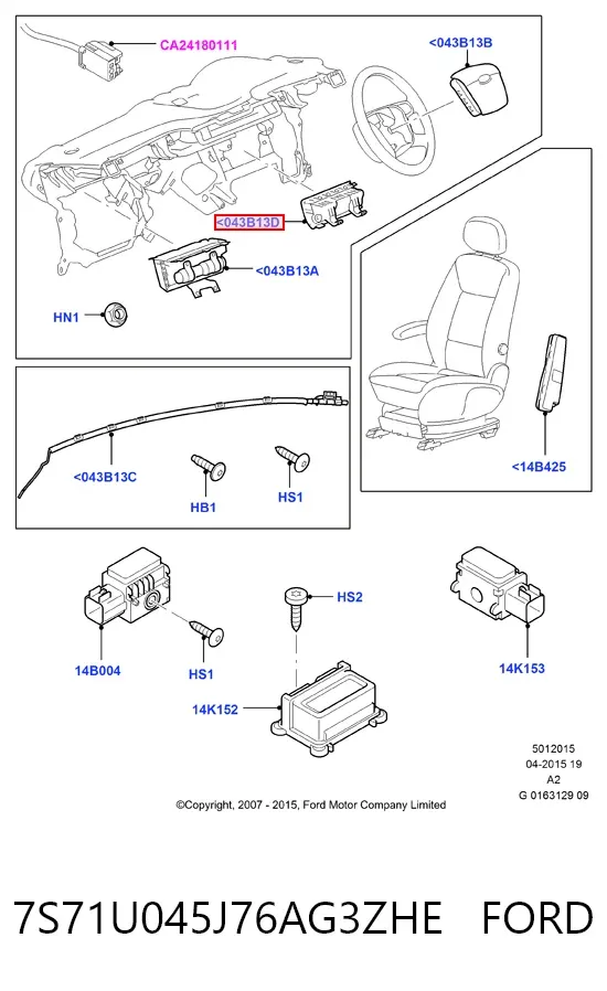  7S71U045J76AG3ZHE Ford