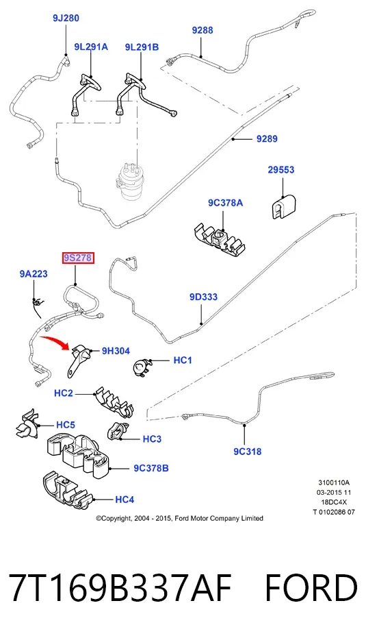 7T169B337AF Ford