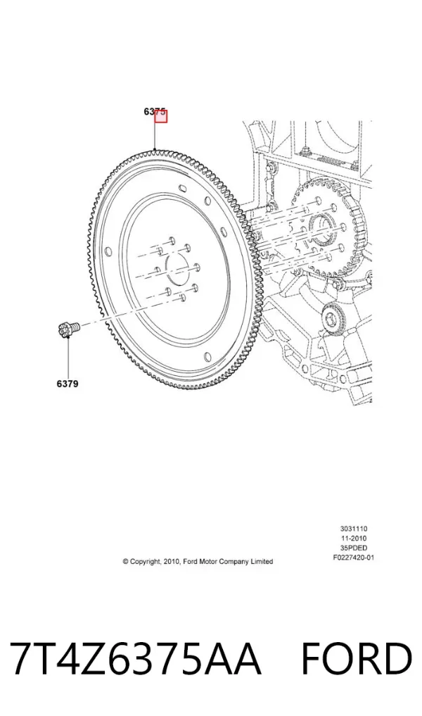 Маховик 7T4Z6375AA Ford