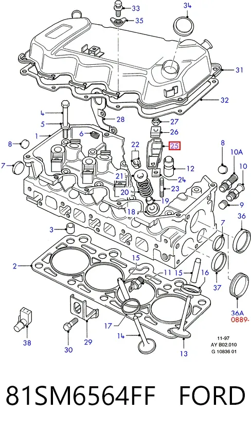 Коромысло 81SM6564FF Ford