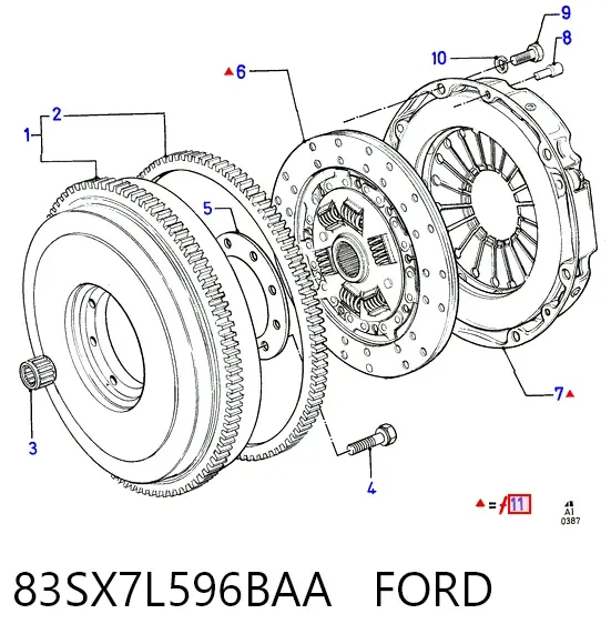 Сцепление 83SX7L596BAA Ford