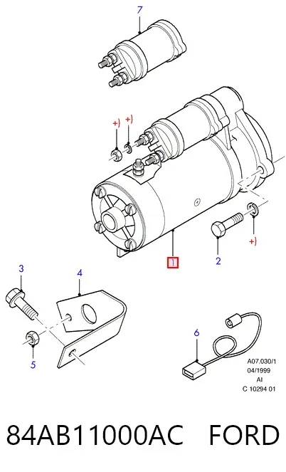 Стартер 84AB11000AC Ford