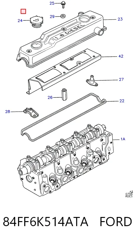 Шайба регулировочная 84FF6K514ATA Ford