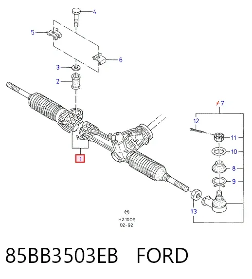 Рулевая рейка 85BB3503EB Ford