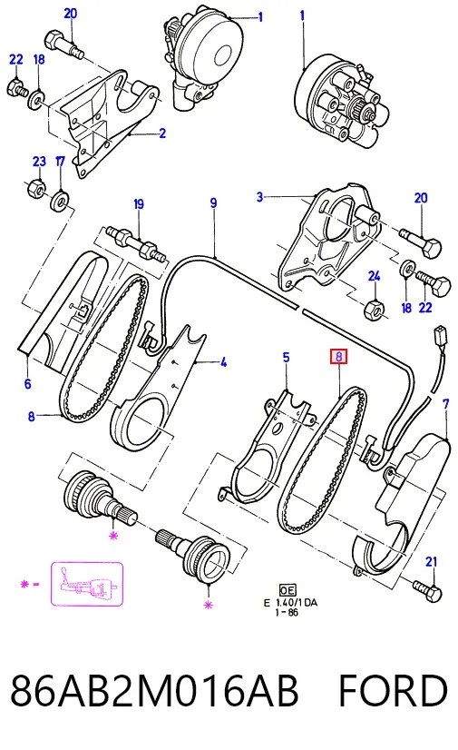Ремень ГРМ 86AB2M016AB Ford