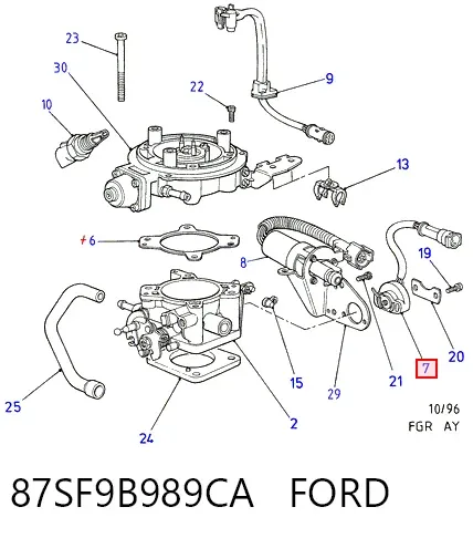 Датчик дроссельной заслонки 87SF9B989CA Ford