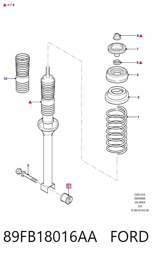 Сайлентблок задней балки 89FB18016AA Ford