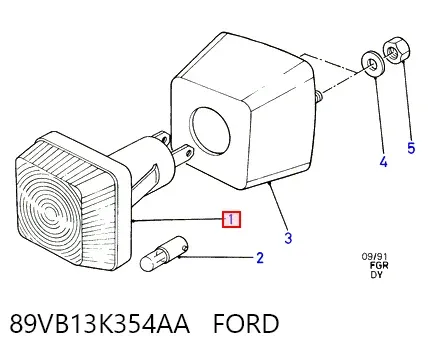 Повторитель поворота 89VB13K354AA Ford