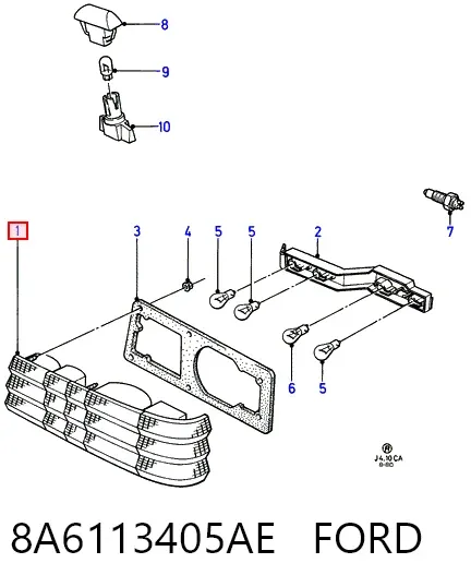 Фонарь задний левый 8A6113405AE Ford