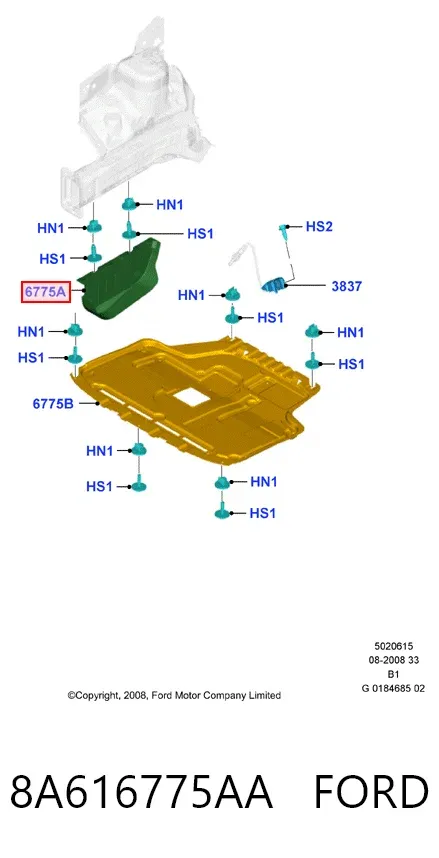  8A616775AA Ford
