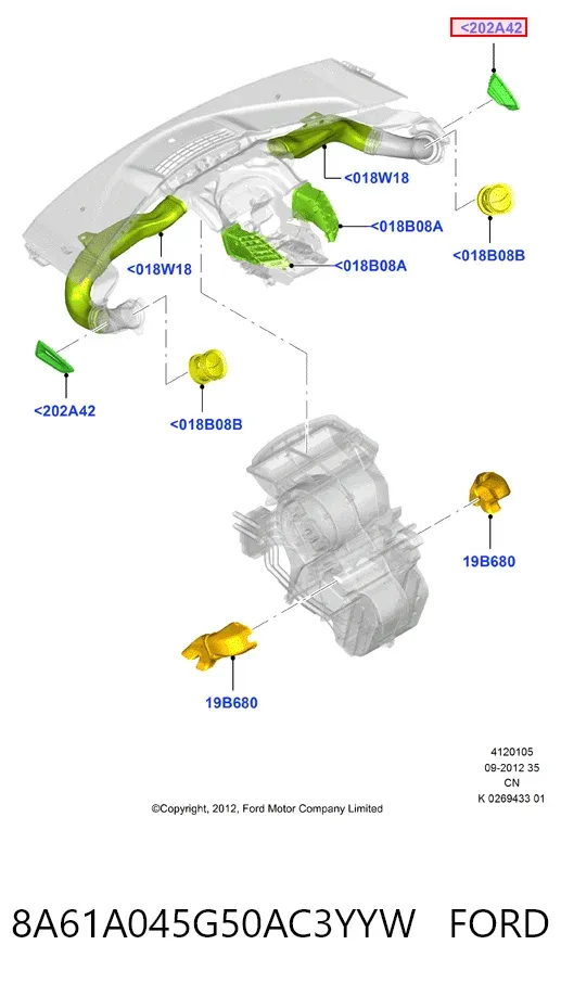  8A61A045G50AC3YYW Ford
