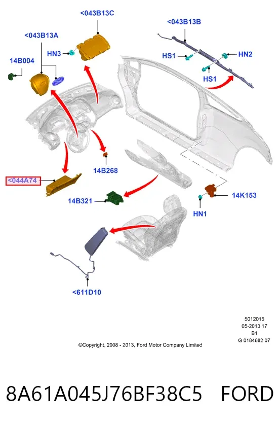  8A61A045J76BF38C5 Ford