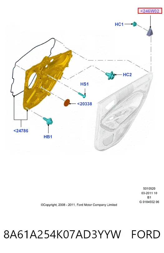  8A61A254K07AD3YYW Ford
