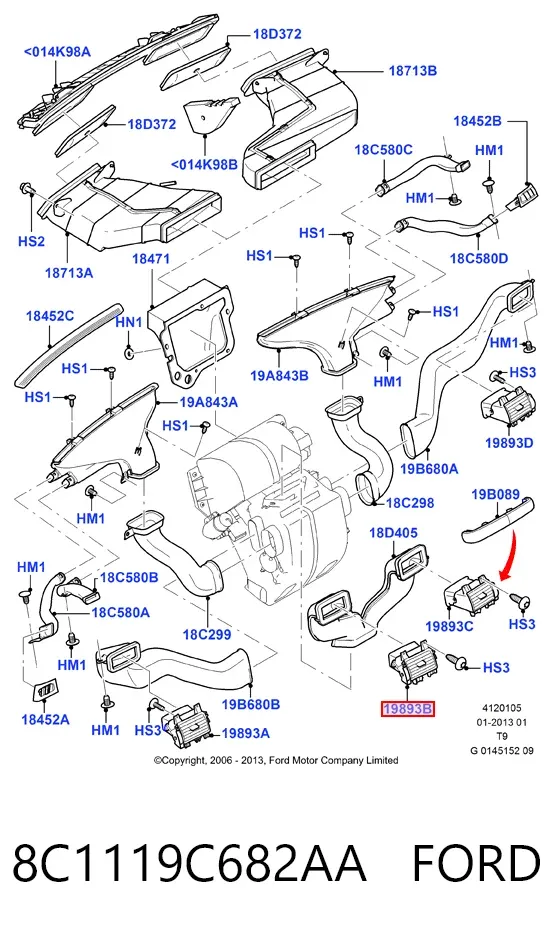  8C1119C682AA Ford