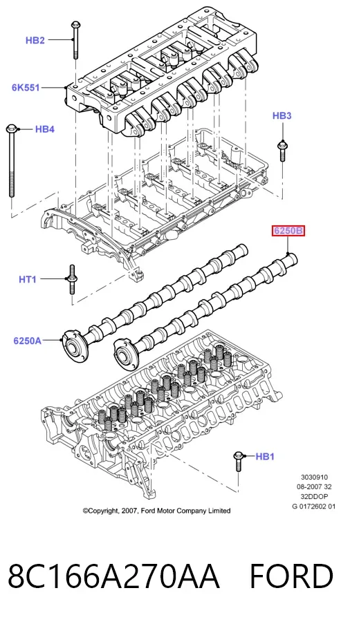 Впускной распредвал 8C166A270AA Ford