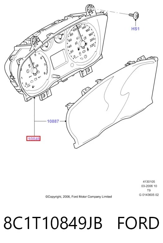Панель приборов 8C1T10849JB Ford
