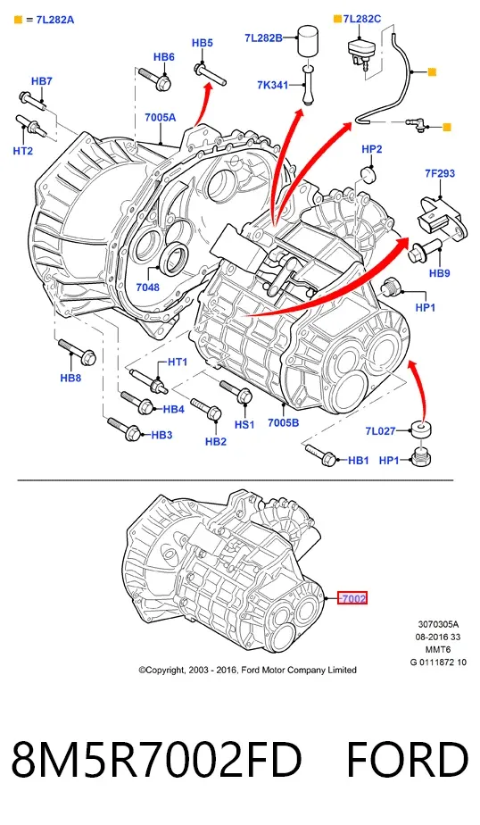 КПП 8M5R7002FD Ford