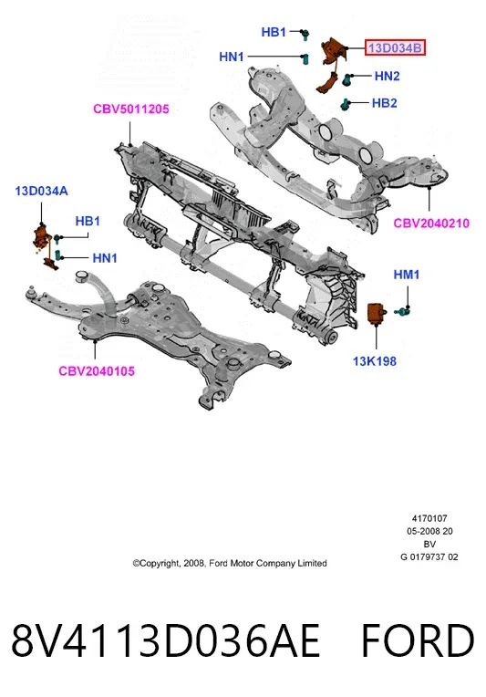  8V4113D036AE Ford