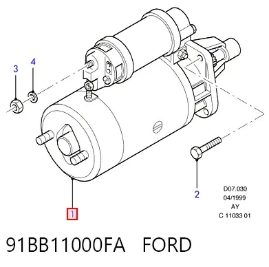 Стартер 91BB11000FA Ford