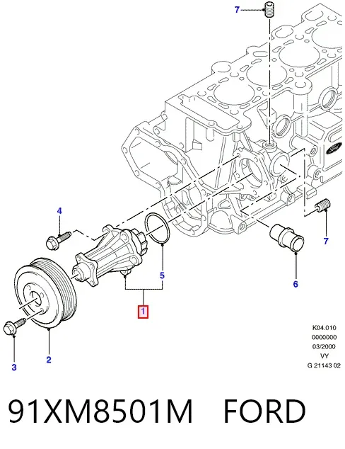 Помпа 91XM8501M Ford