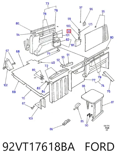 Бачок омывателя заднего стекла FORD 92VT17618BA