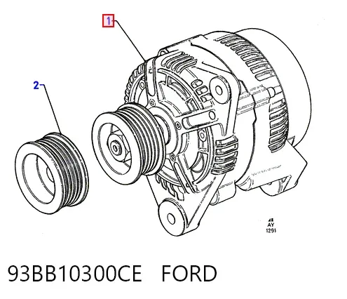Генератор 93BB10300CE Ford
