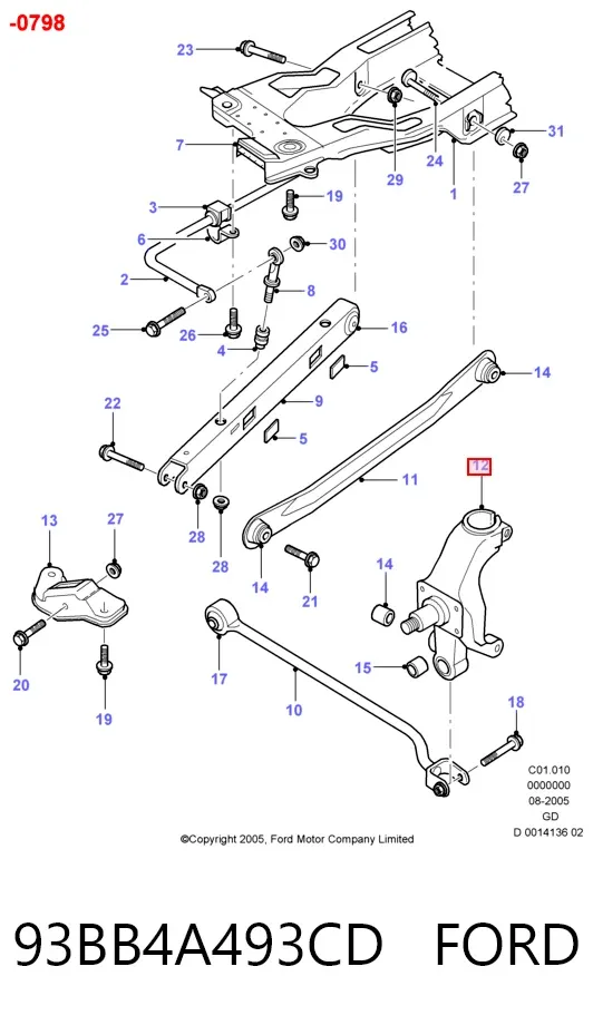  93BB4A493CD Ford