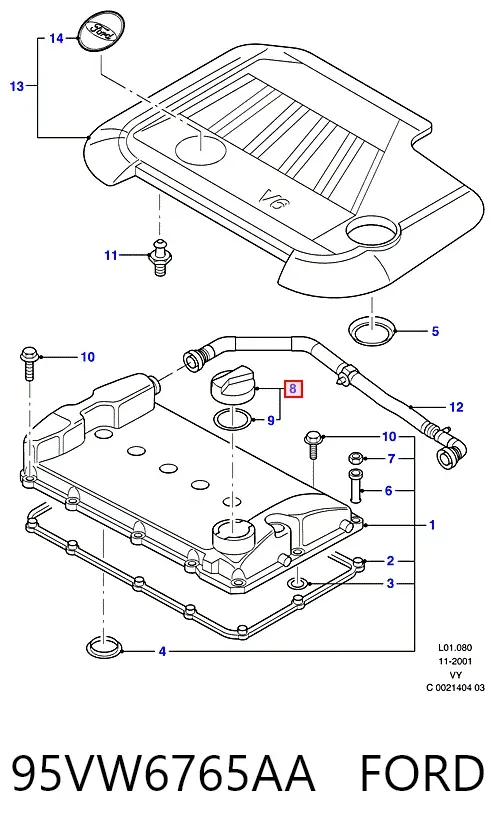 Крышка маслозаливной горловины 95VW6765AA Ford