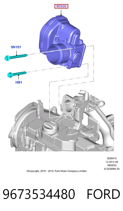 Дроссельная заслонка 9673534480 Ford