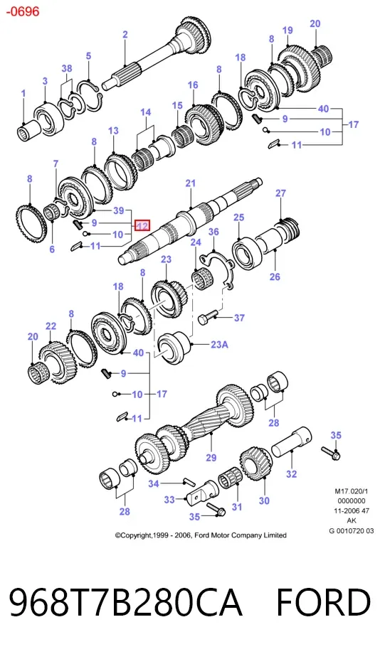 Синхронизатор 3/4-й передачи 968T7B280CA Ford